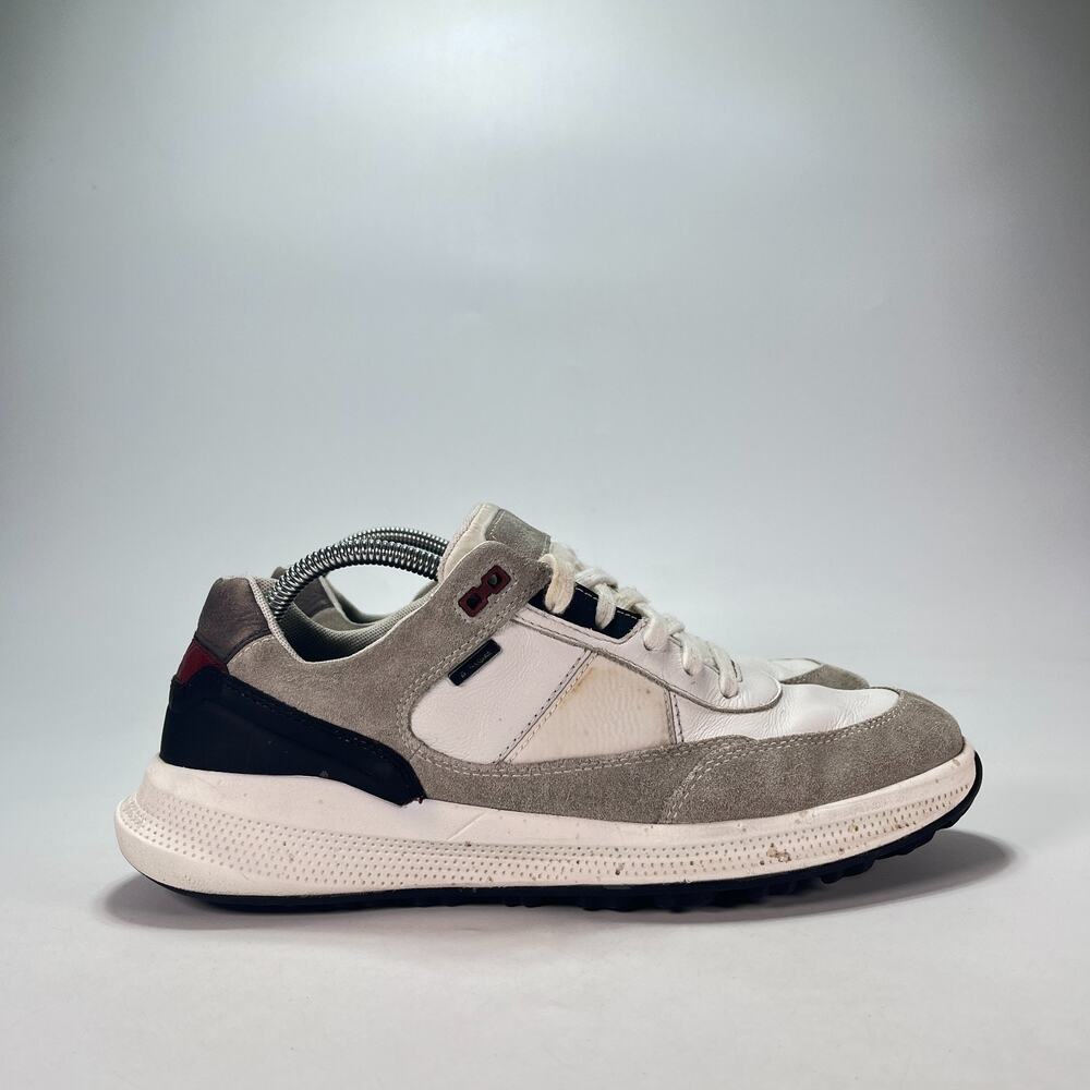 Geox PG1X B ABX Off White Grey Low Top Waterproof Sneakers Shoes Men's Size 10